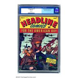 Headline Comics #4 Mile High pedigree (Prize, 1943) CGC FN 6.0 White pages Even more of an anomal...