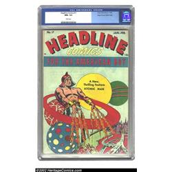 Headline Comics #17 Mile High pedigree (Prize, 1946) CGC NM+ 9.6 White pages. A great issue featu...