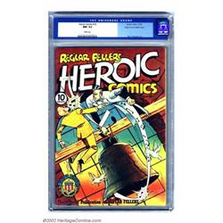 Heroic Comics #15 Mile High pedigree (Eastern Color, 1942) CGC NM- 9.2 White pages. This beautifu...