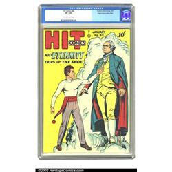 Hit Comics #44 Mile High pedigree (Quality, 1947) CGC VF 8.0 Off-white to white pages. Al Bryant'...