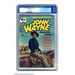 John Wayne Adventure Comics #1 (Toby Publishing, 1949) CGC FN 6.0 Off-white to white pages. The D...