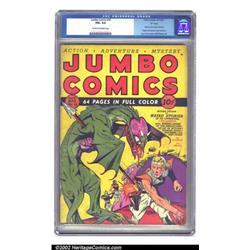 Jumbo Comics #10 "D" Copy pedigree (Fiction House, 1939) CGC FN+ 6.5 Cream to off-white pages. Lo...