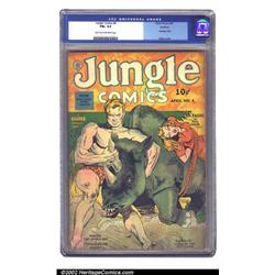 Jungle Comics #4 Rockford pedigree (Fiction House, 1940) CGC FN+ 6.5 Light tan to off-white pages...