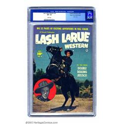 Lash Larue Western #8 Mile High pedigree (Fawcett, 1950) CGC VF- 7.5 White pages. Like other Mile...