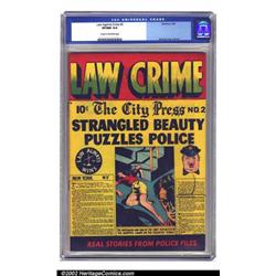 Law Against Crime #2 (Essenkay Publishing, 1948) CGC VF/NM 9.0 Cream to off-white pages. The seco...