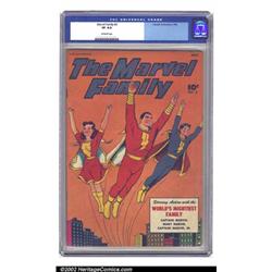 The Marvel Family #3 (Fawcett, 1946) CGC VF 8.0 Off-white pages. The orange background really set...