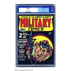 Military Comics #5 Pennsylvania pedigree (Quality, 1941) CGC VF 8.0 White pages. Chuck Cuidera is...