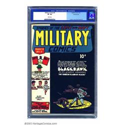 Military Comics #8 Pennsylvania pedigree (Quality, 1942) CGC VF 8.0 White pages. One of Chuck Cui...