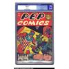 Image 1 : Pep #16 (MLJ, 1941) CGC FN- 5.5 Off-white pages. Hypo cover by Irv Novick. Cover is crisp and bri...