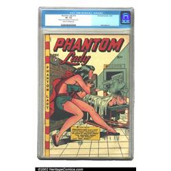 Phantom Lady #15 (Fox, 1947) CGC VF- 7.5 Cream to off-white pages. Phantom Lady braves the morgue...