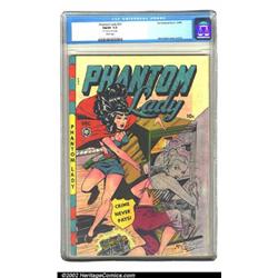 Phantom Lady #21 (Fox, 1948) CGC FN/VF 7.0 White pages. Matt Baker delivers the goods on this cov...