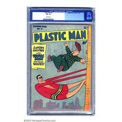 Plastic Man #4 (Quality, 1946) CGC VF- 7.5 Off-white pages. Plas comes to the rescue of the ever...