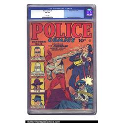 Police Comics #3 (Quality, 1941) CGC VF 8.0 White pages. Gill Fox created this cover; Eisner and...