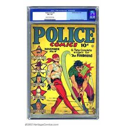 Police Comics #4 (Quality, 1941) CGC VG+ 4.5 Cream to off-white pages. The dashing character, the...