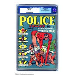 Police Comics #8 Rockford pedigree (Quality, 1942) CGC NM- 9.2 Off-white to white pages. While Ja...