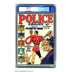 Police Comics #12 (Quality, 1942) CGC FN/VF 7.0 Cream to off-white pages. Gill Fox created the ea...