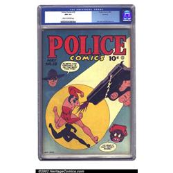 Police Comics #19 Rockford pedigree (Quality, 1943) CGC NM 9.4 Cream to off-white pages. "Jack Co...