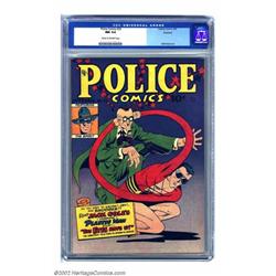 Police Comics #22 Rockford pedigree (Quality, 1943) CGC NM 9.4 Cream to off-white pages. Jack Col...