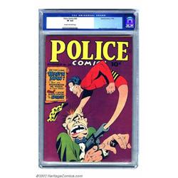 Police Comics #24 (Quality, 1943) CGC VF 8.0 Cream to off-white pages. A rare plum background, de...