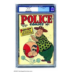 Police Comics #49 Rockford pedigree (Quality, 1945) CGC VF- 7.5 Cream to off-white pages. If Plas...