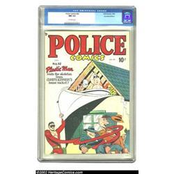 Police Comics #92 Canadian Edition (Quality, 1949) CGC NM 9.4 Off-white pages. This issue was pri...