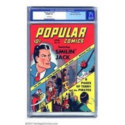 Popular Comics #74 Mile High pedigree (Dell, 1942) CGC VF/NM 9.0 Off-white pages. Another great b...