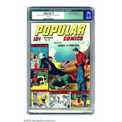 Popular Comics #92 Mile High pedigree (Dell, 1943) CGC Qualified NM- 9.2 White pages. Simply news...