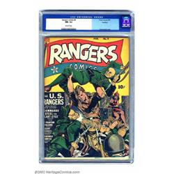 Rangers Comics #9 Rockford pedigree (Fiction House, 1943) CGC NM- 9.2 Off-white pages. The Fictio...