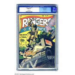 Rangers Comics #15 Pennsylvania pedigree (Fiction House, 1944) CGC NM- 9.2 Off-white pages. These...