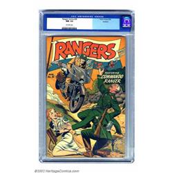 Rangers Comics #18 Rockford pedigree (Fiction House, 1944) CGC NM- 9.2 Off-white pages. Early Fic...