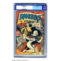 Rangers Comics #20 Rockford pedigree (Fiction House, 1944) CGC NM- 9.2 Off-white pages. This near...