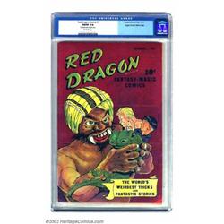 Red Dragon Comics #1 Mile High pedigree (Street & Smith, 1947) CGC FN/VF 7.0 Off-white pages. Gor...