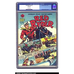 Red Ryder Comics #1 (Hawley, 1940) CGC VF 8.0 Off-white pages. Fueled by the long-running newspap...