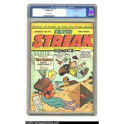 Silver Streak Comics #19 Rockford pedigree (Lev Gleason, 1942) CGC VF/NM 9.0 Off-white pages. Thi...