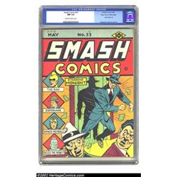 Smash Comics #33 Mile High pedigree (Quality, 1942) CGC NM 9.4 Off-white to white pages. This cov...