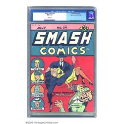 Smash Comics #34 Mile High pedigree (Quality, 1942) CGC NM+ 9.6 White pages. CGC hasn't seen anot...