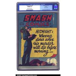 Smash Comics #42 Rockford pedigree (Quality, 1943) CGC VF/NM 9.0 Cream to off-white pages. Reed C...