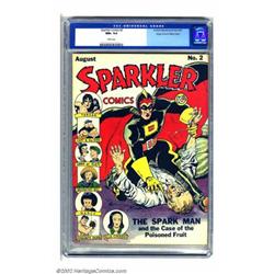 Sparkler Comics #2 Mile High pedigree (United Features Syndicate, 1941) CGC NM+ 9.6 White pages....