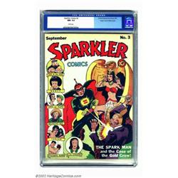 Sparkler Comics #3 Mile High pedigree (United Features Syndicate, 1941) CGC NM- 9.2 White pages....