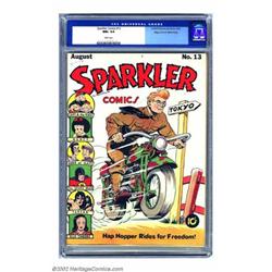 Sparkler Comics #13 Mile High pedigree (United Features Syndicate, 1942) CGC NM+ 9.6 White pages....