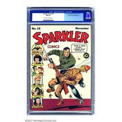 Sparkler Comics #16 Mile High pedigree (United Features Syndicate, 1942) CGC FN 6.0 Off-white to...