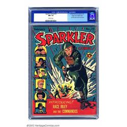 Sparkler Comics #19 Mile High pedigree (United Features Syndicate, 1943) CGC NM- 9.2 Off-white pa...