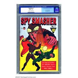Spy Smasher #1 (Fawcett, 1941) CGC FN/VF 7.0 Cream to off-white pages. This premiere issue featur...