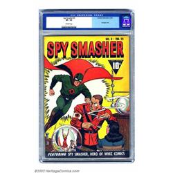 Spy Smasher #3 (Fawcett, 1942) CGC VF- 7.5 Off-white pages. This bondage cover stands out as one...