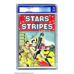 Stars and Stripes Comics #3 Mile High pedigree (Centaur, 1941) CGC VF+ 8.5 White pages. Paul Gust...