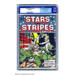 Stars and Stripes Comics #4 Mile High pedigree (Centaur, 1941) CGC VF/NM 9.0 Off-white to white p...