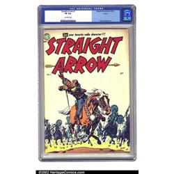 Straight Arrow #1 Circle 8 pedigree (Magazine Enterprises, 1950) CGC VF 8.0 Off-white pages. Good...