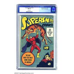 Supersnipe Comics Vol. 2, #5 Mile High pedigree (Street & Smith, 1944) CGC NM 9.4 Off-white pages...