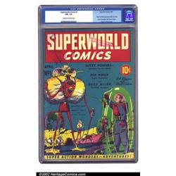 Superworld Comics #1 (Hugo Gernsback, 1940) CGC FN- 5.5 Cream to off-white pages. This bizarre bo...