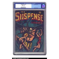 Suspense Comics #8 (Continental Magazines, 1945) CGC FN/VF 7.0 Cream to off-white pages. Heads up...